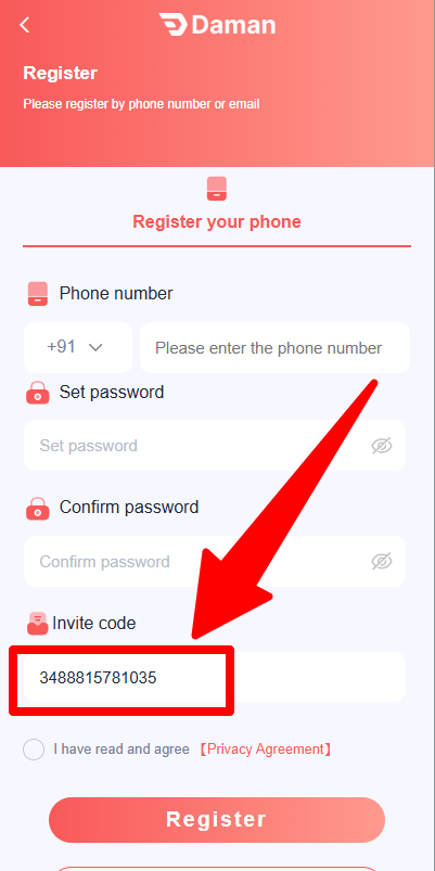 Daman Invite Code
